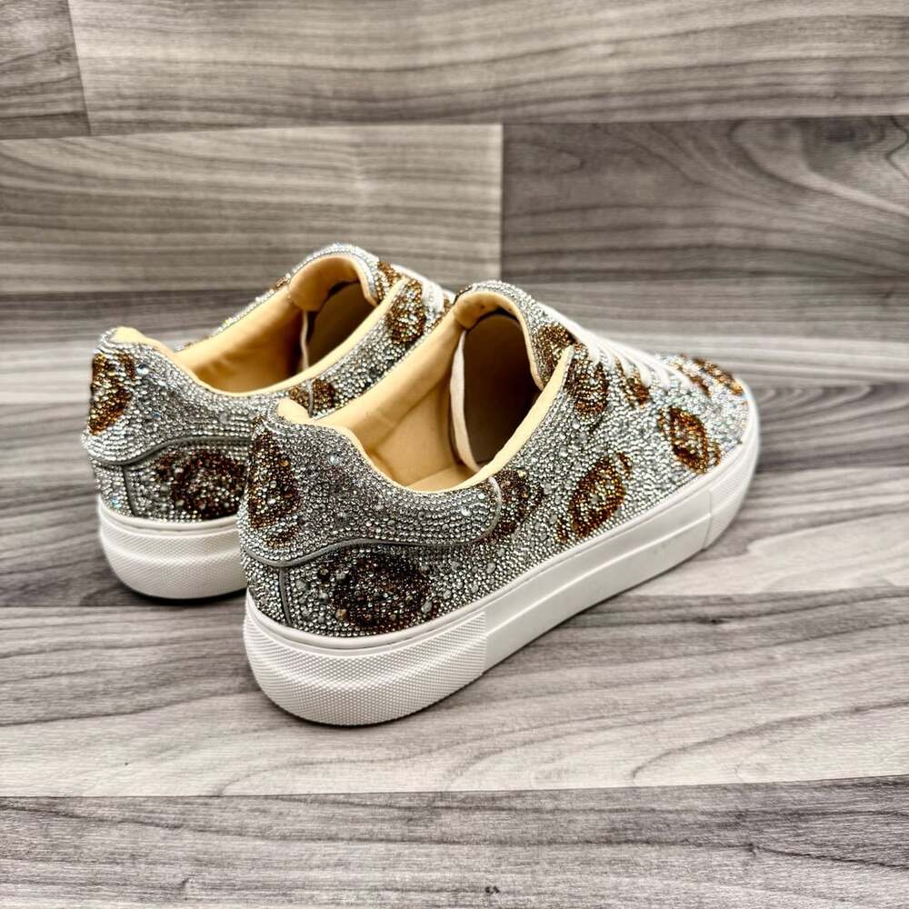 Betsey Johnson SB-SIDNY Rhinestone Leopard Print Platform Women’s Sneaker - Picture 8 of 13
